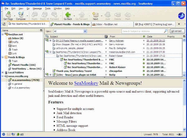 seamonkey outlook